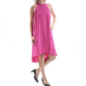 Rachel Rachel Roy Womens Sleeveless Crew Neck Mini Shift Dress Pink Size XS